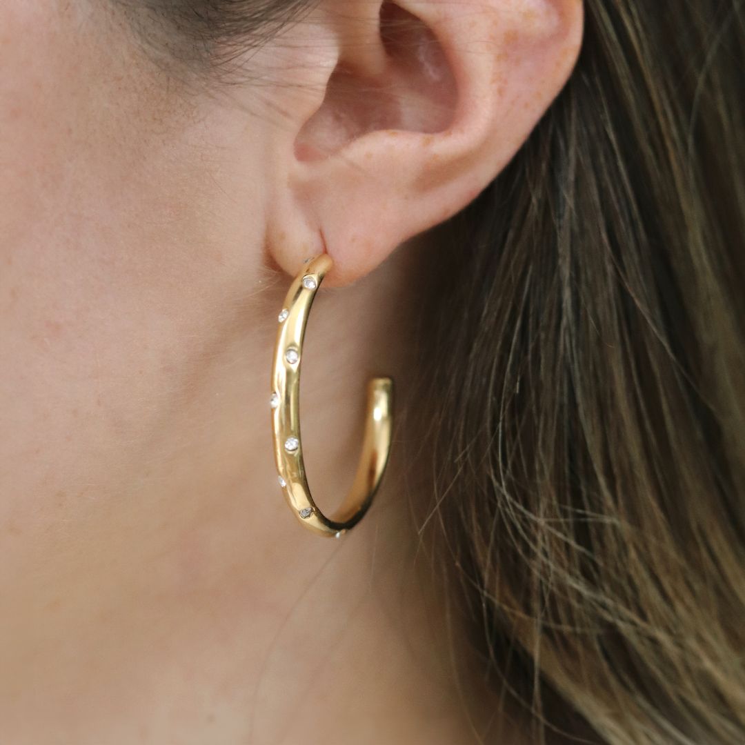 Eternal Spark Hoop Earrings