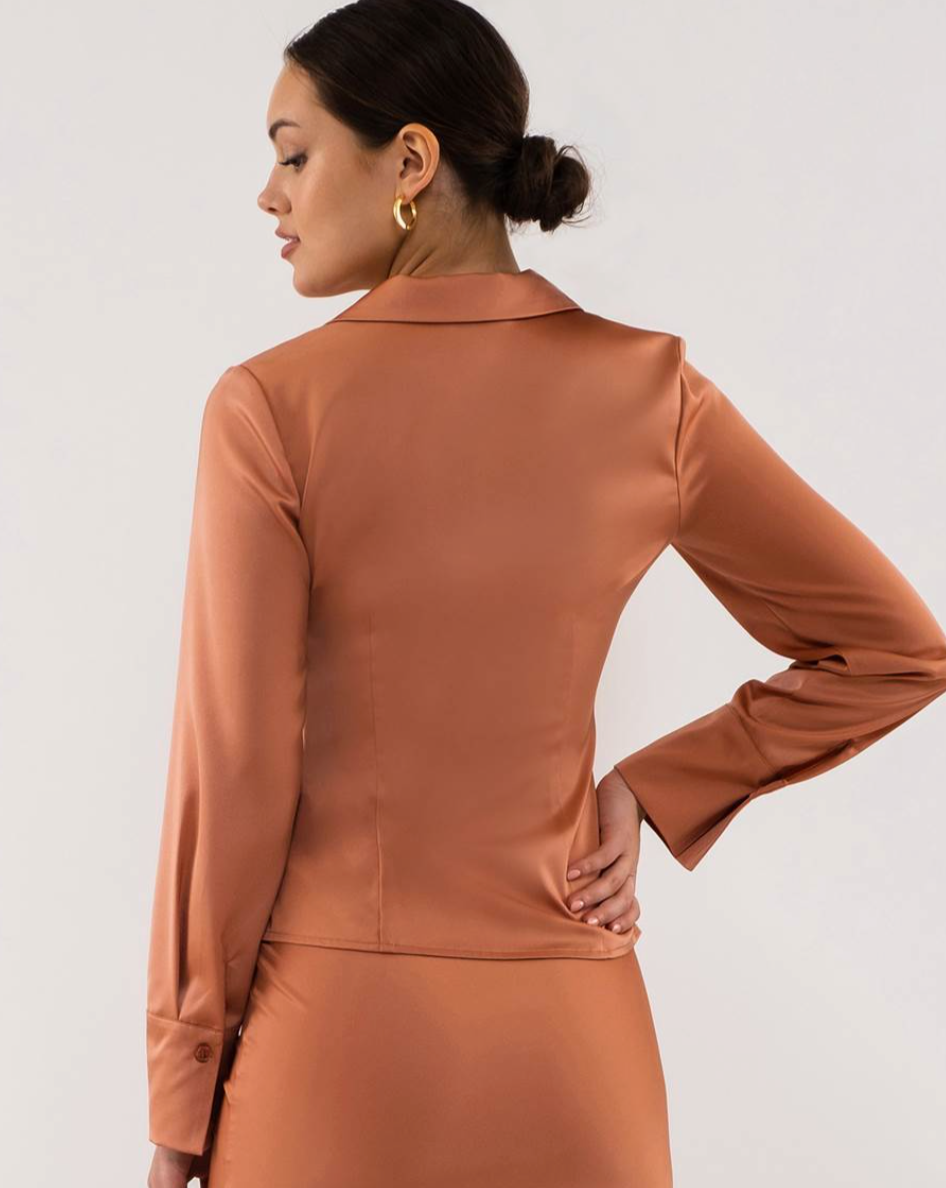 Double Tie Satin Top