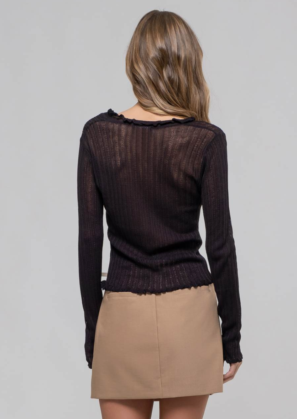 Lettuce Edge Sheer Cardigan