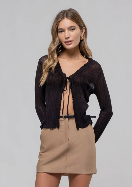 Lettuce Edge Sheer Cardigan
