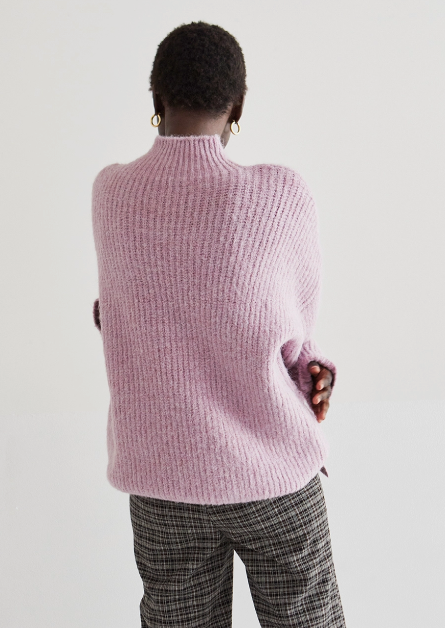 Yours Truly Mock Neck Sweater