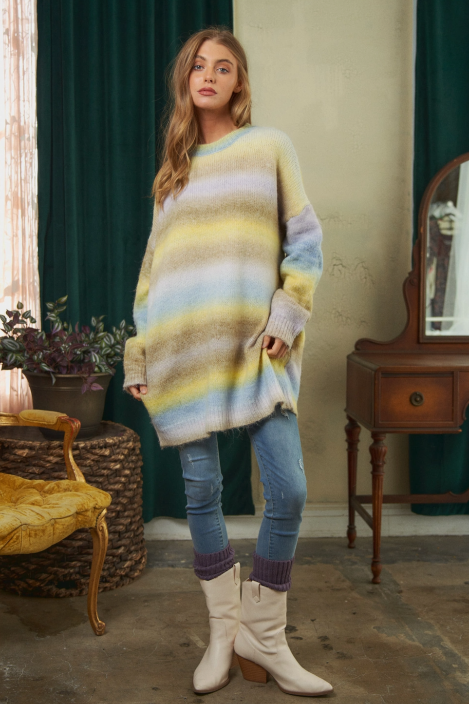 Striped Sweater Dress