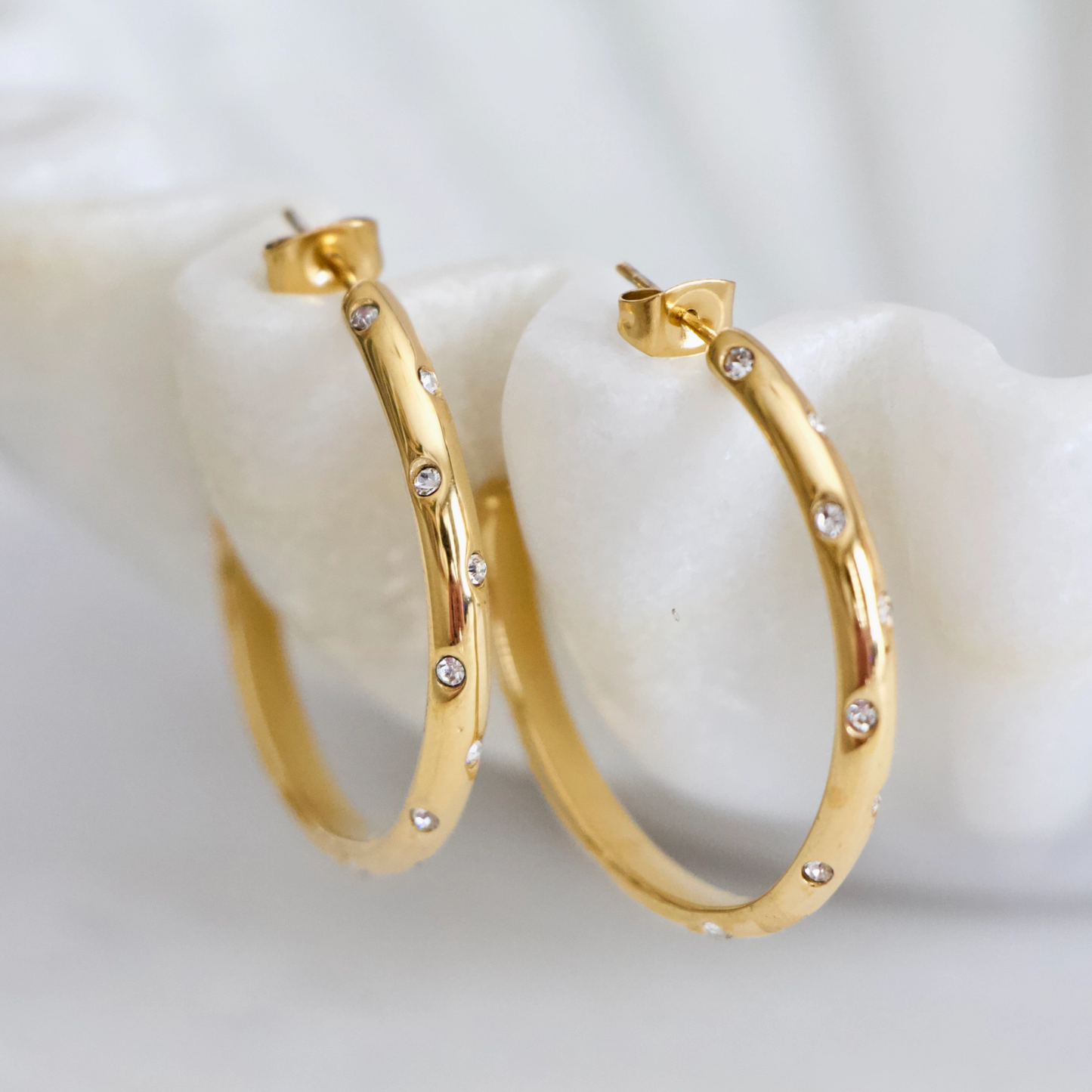 Eternal Spark Hoop Earrings