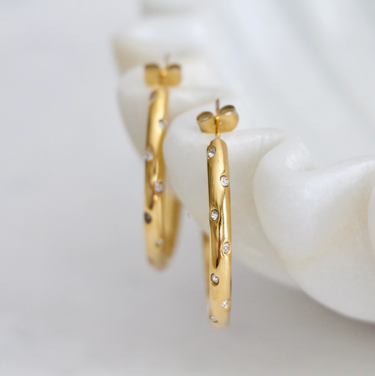 Eternal Spark Hoop Earrings