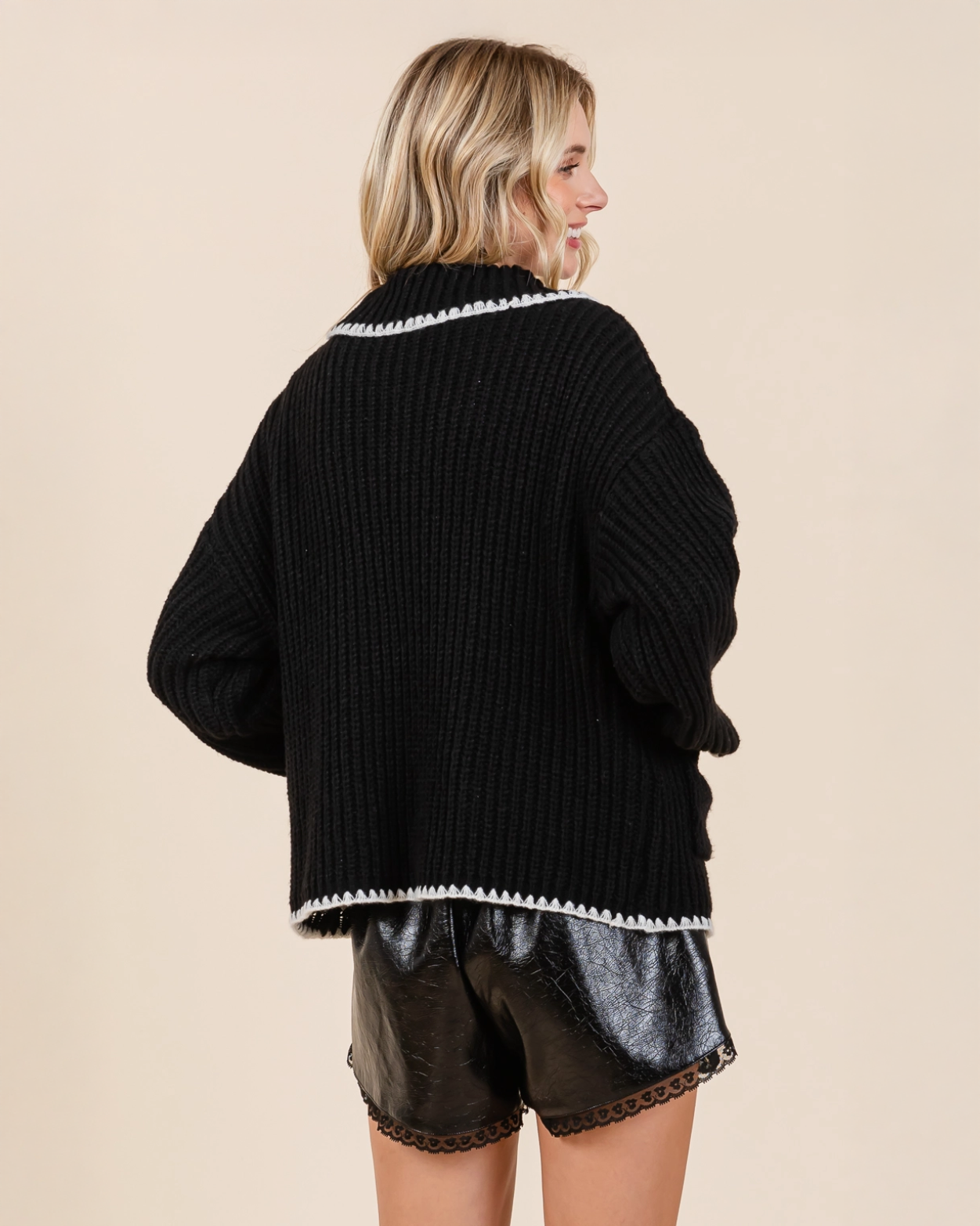 Patch Pocket Knit Cardigan