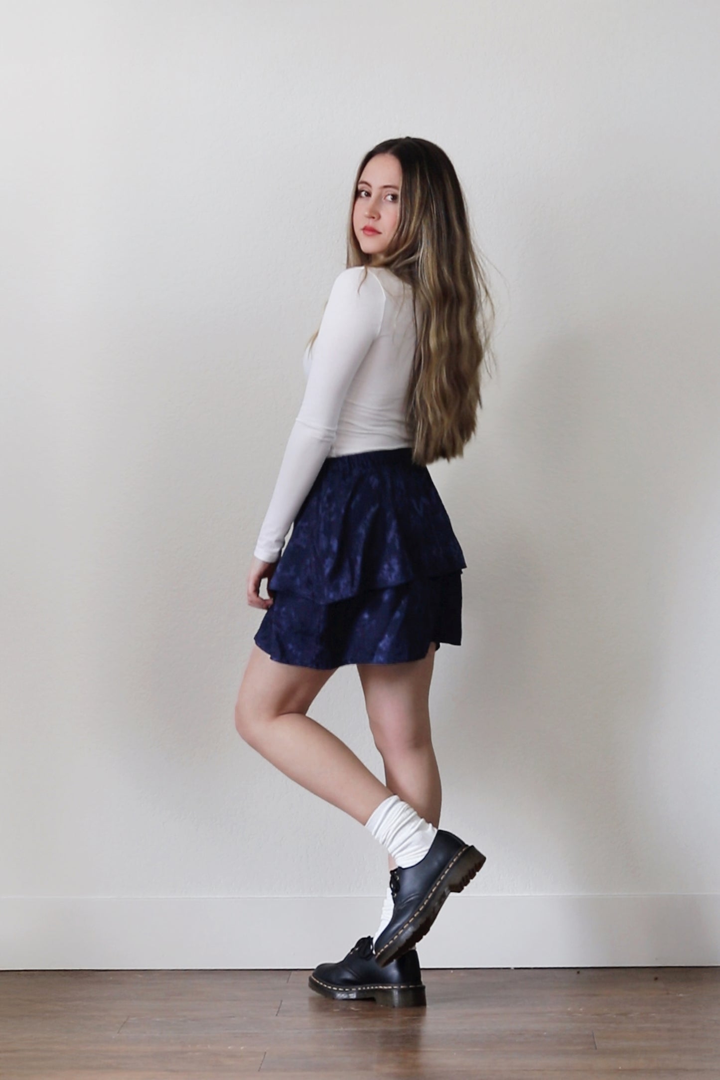 Nightfall Tiered Mini Skirt