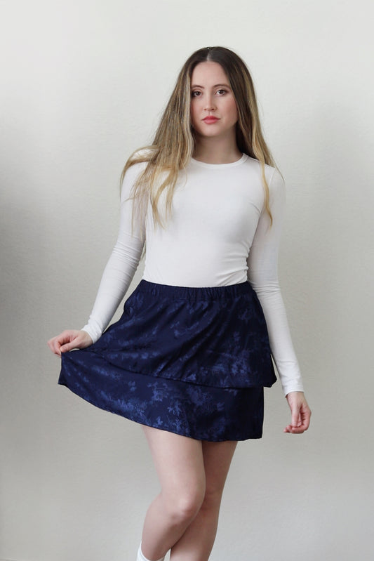 Nightfall Tiered Mini Skirt
