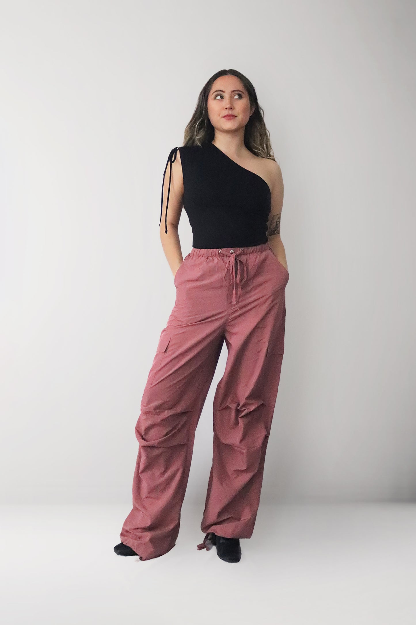 Mauve Cargo Trousers