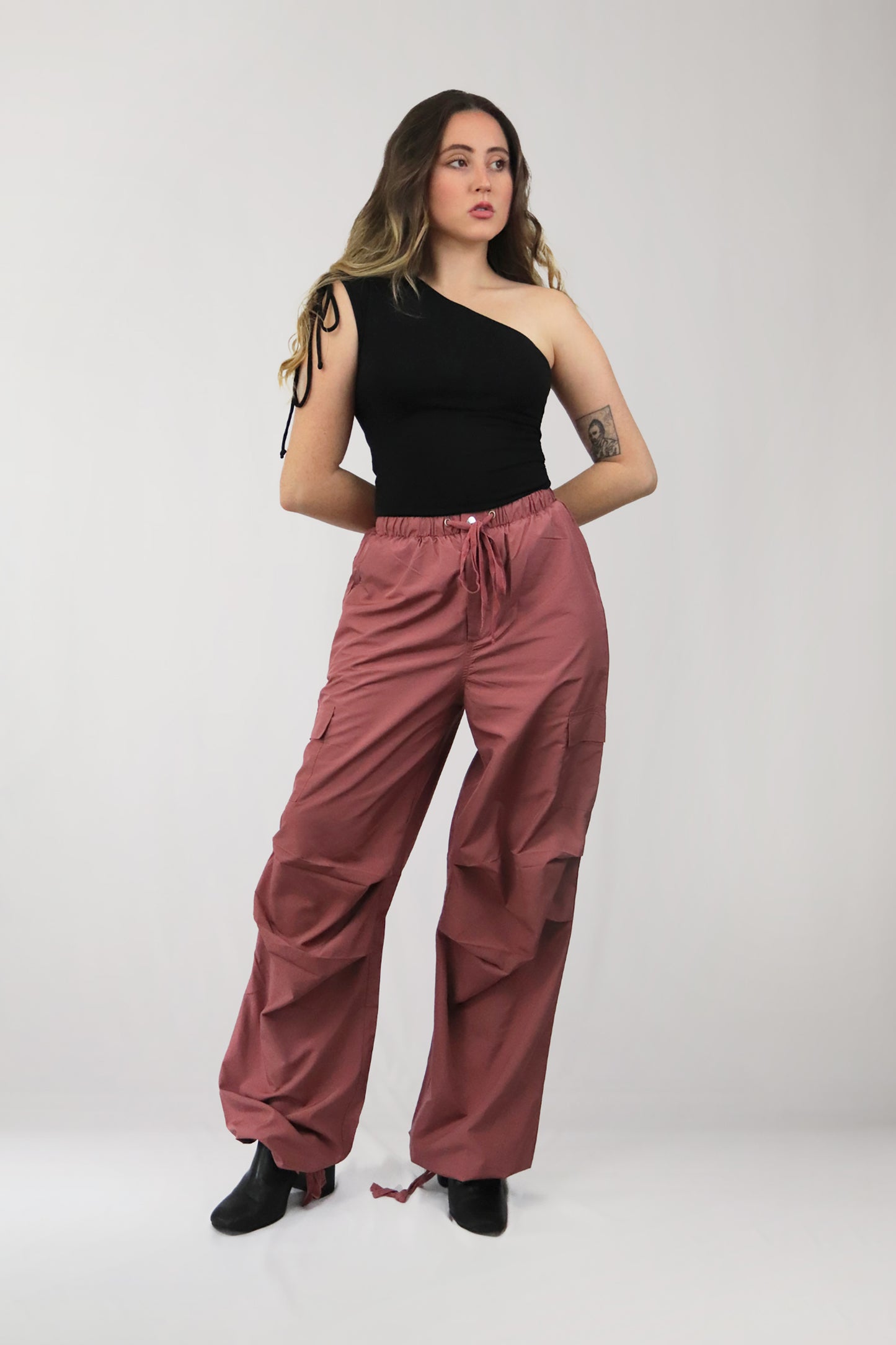 Mauve Cargo Trousers