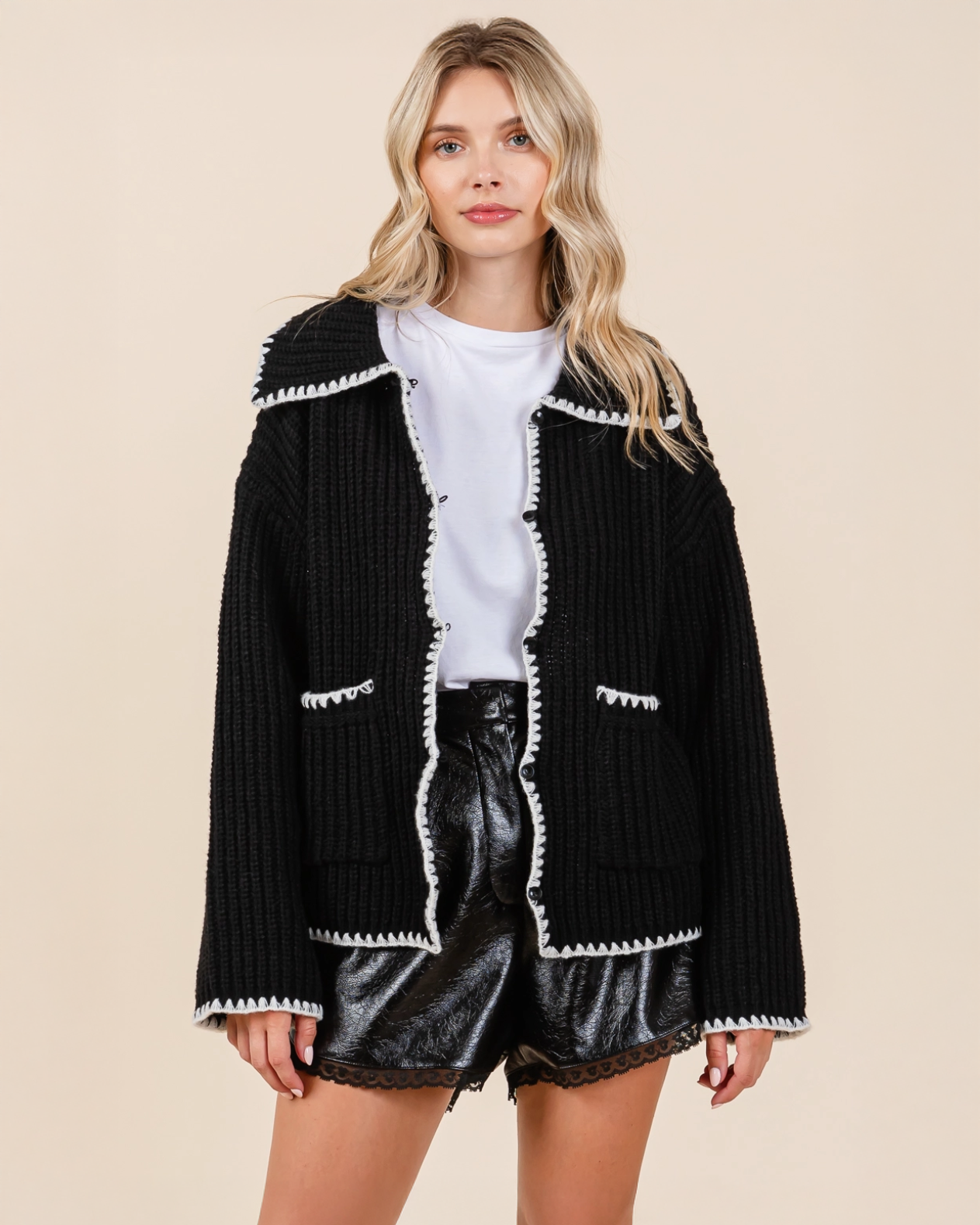 Patch Pocket Knit Cardigan
