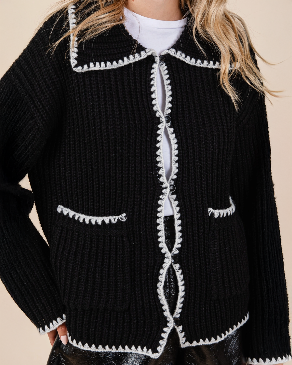 Patch Pocket Knit Cardigan