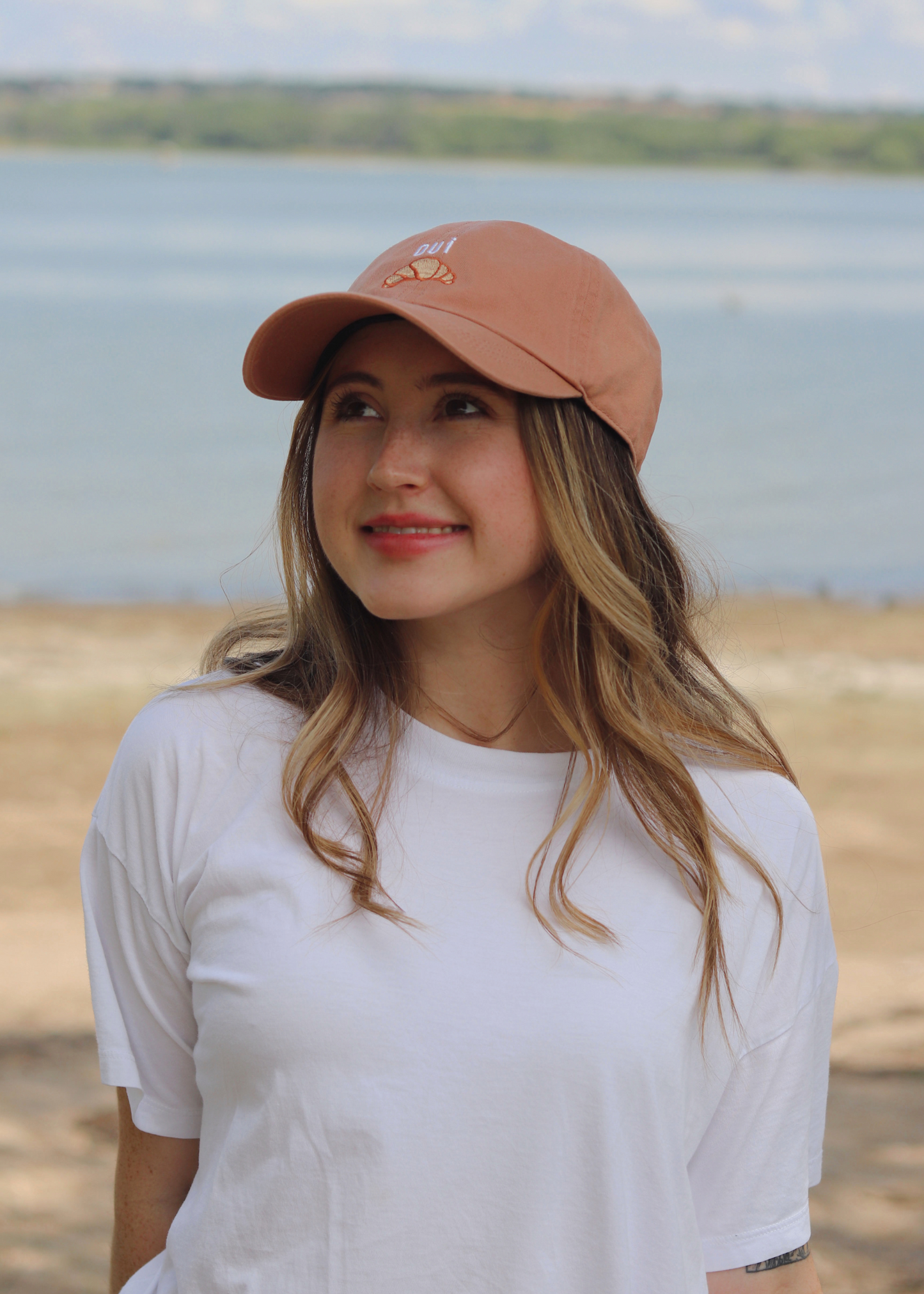 Oui Croissant Baseball Cap