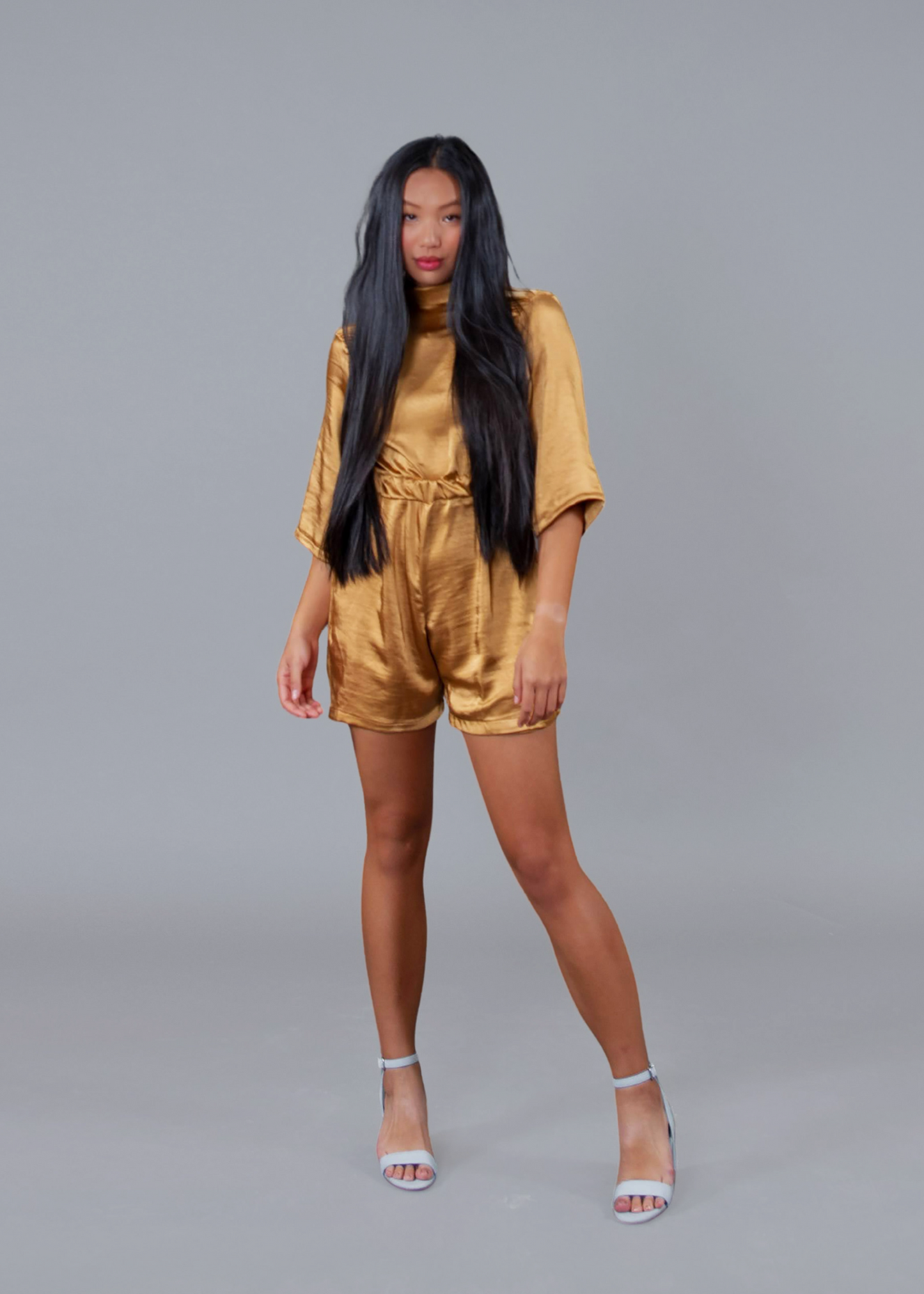 Bejeweled Nights Gold Romper