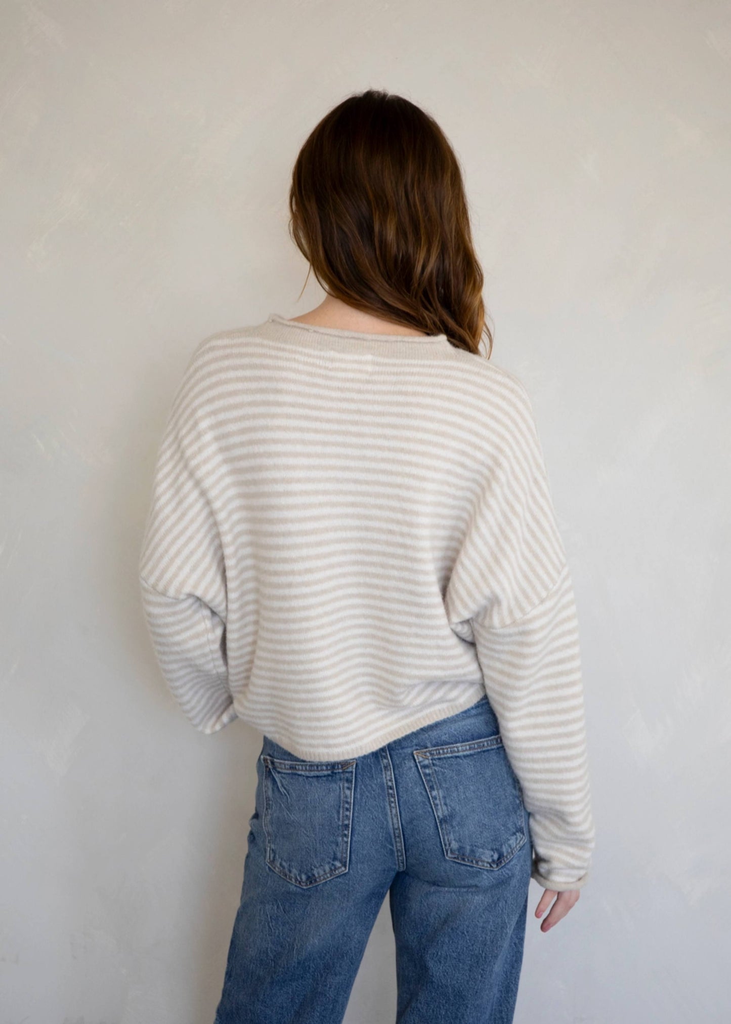 Cream Piper Stripe Cardigan