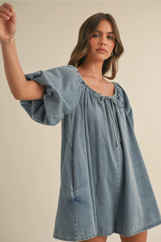 Babydoll Denim Romper