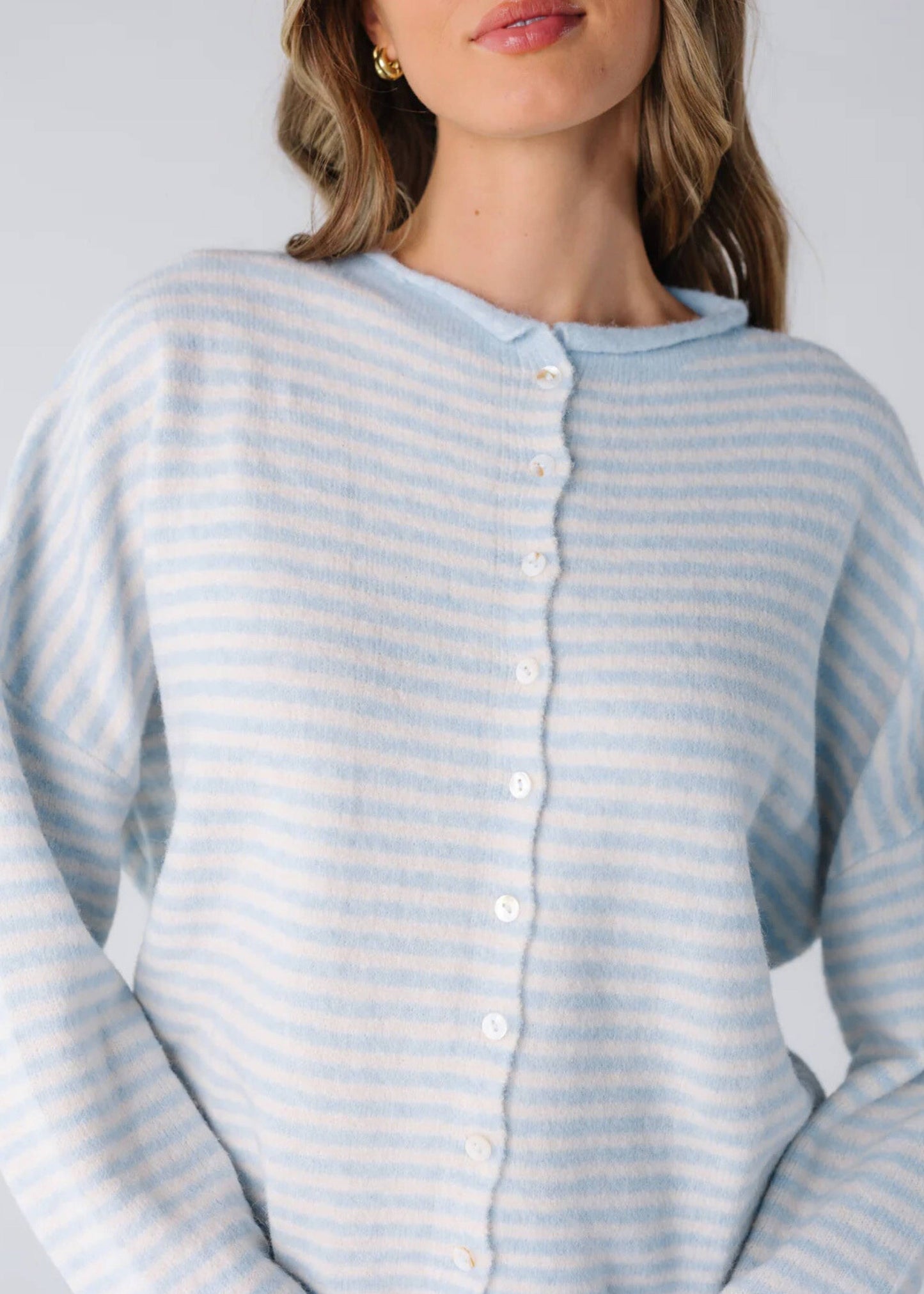 Blue Piper Stripe Cardigan