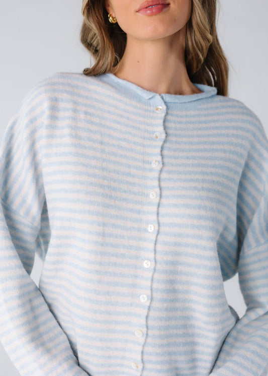 Blue Piper Stripe Cardigan