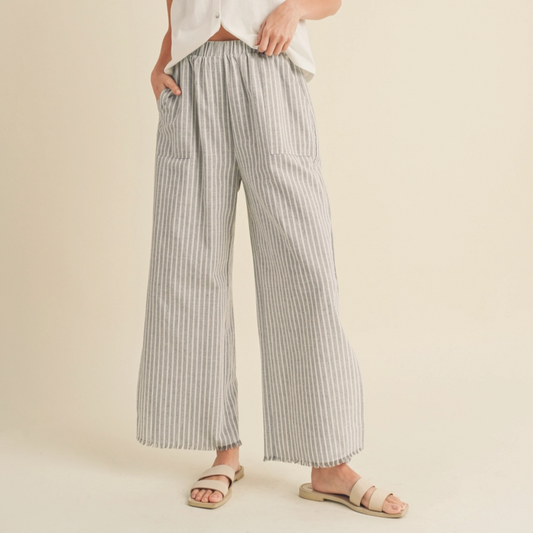 Seaside Striped Linen Pants