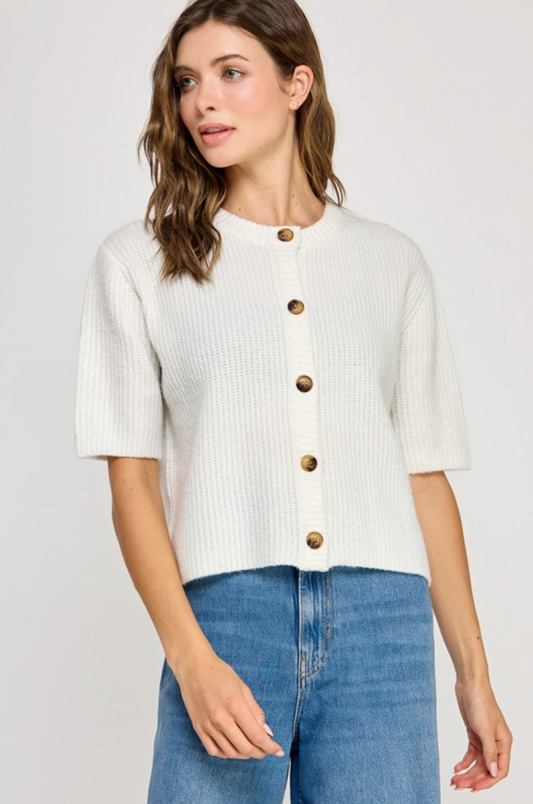 Easy Short Sleeve Cardigan