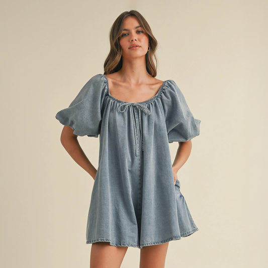 Babydoll Denim Romper