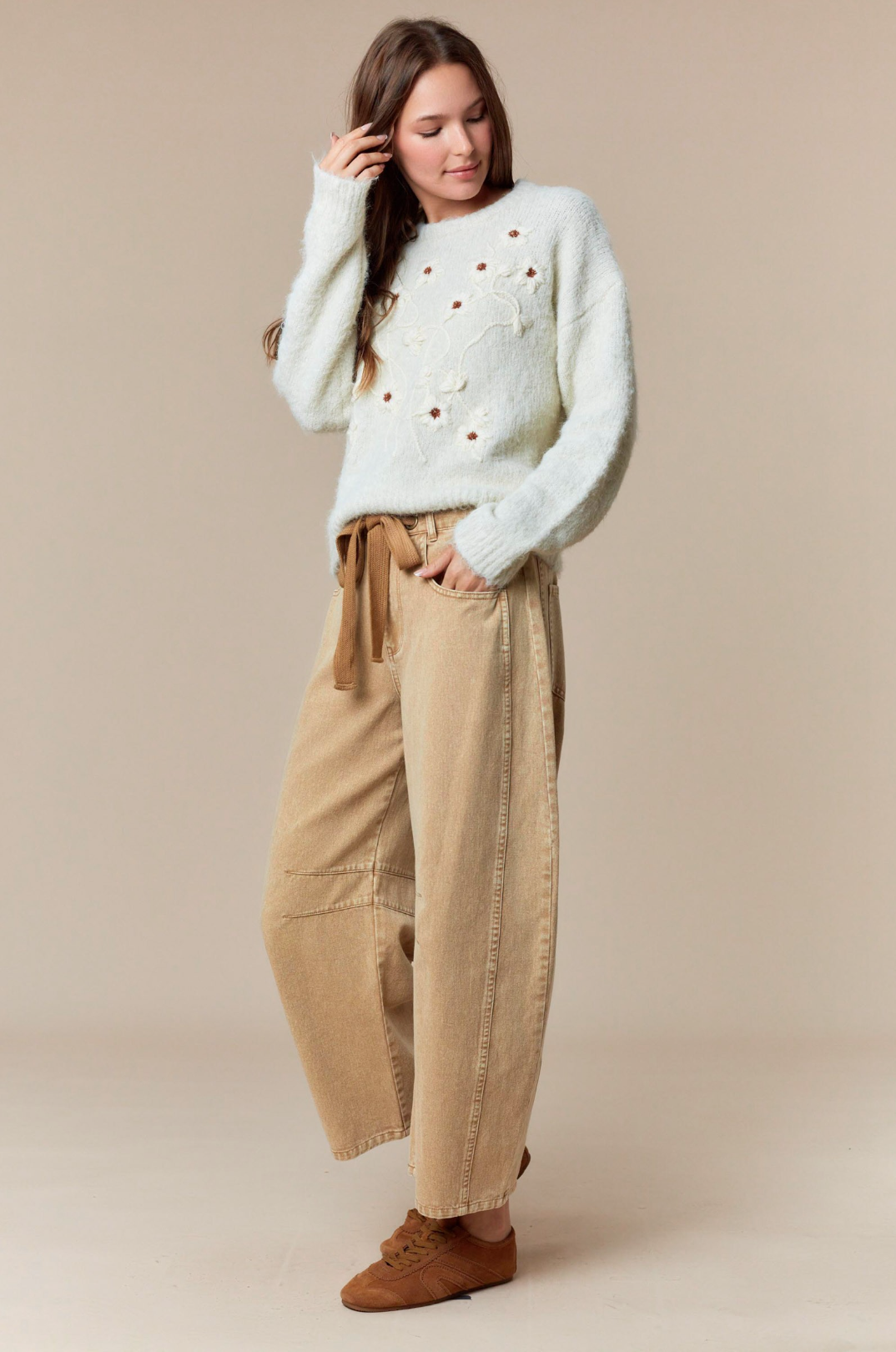 Sandstone Barrel Jean