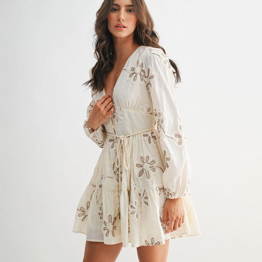 Willow Embroidered Mini Dress