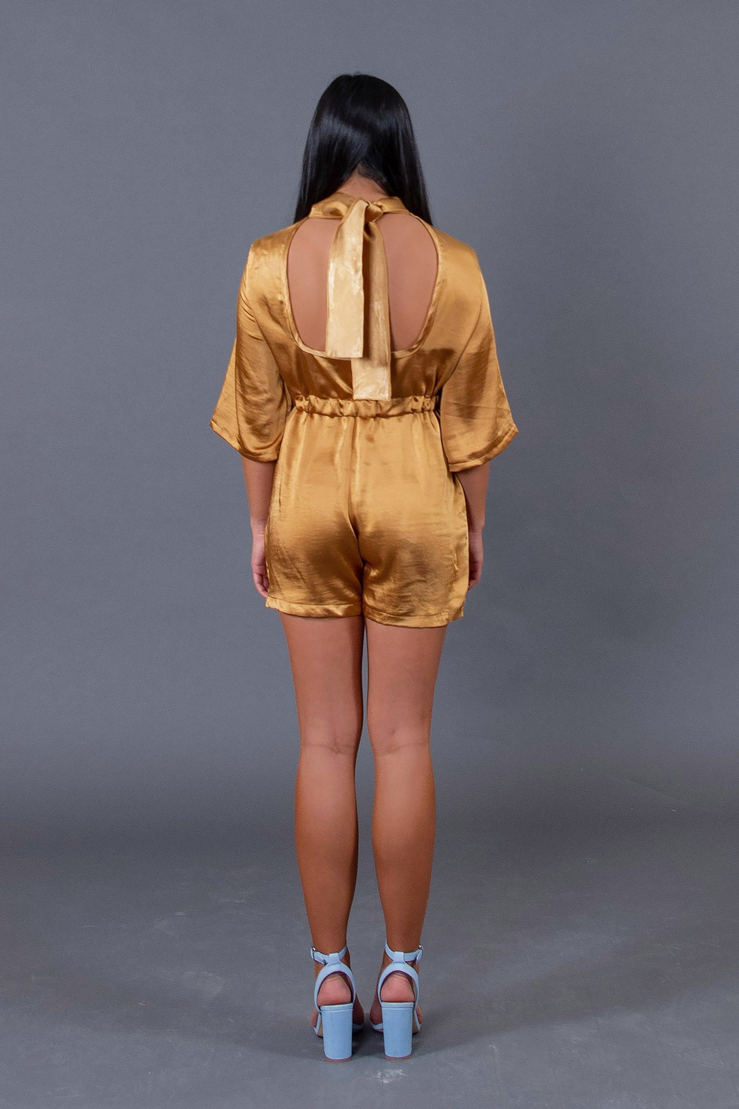 Bejeweled Nights Gold Romper