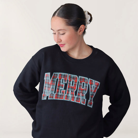 Merry Plaid Crewneck