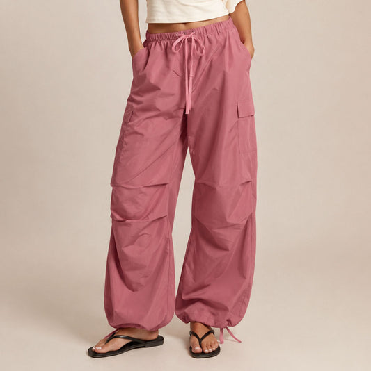 Mauve Cargo Trousers