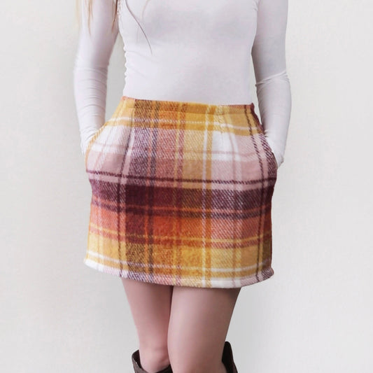 Sorbet Plaid Mini Skirt