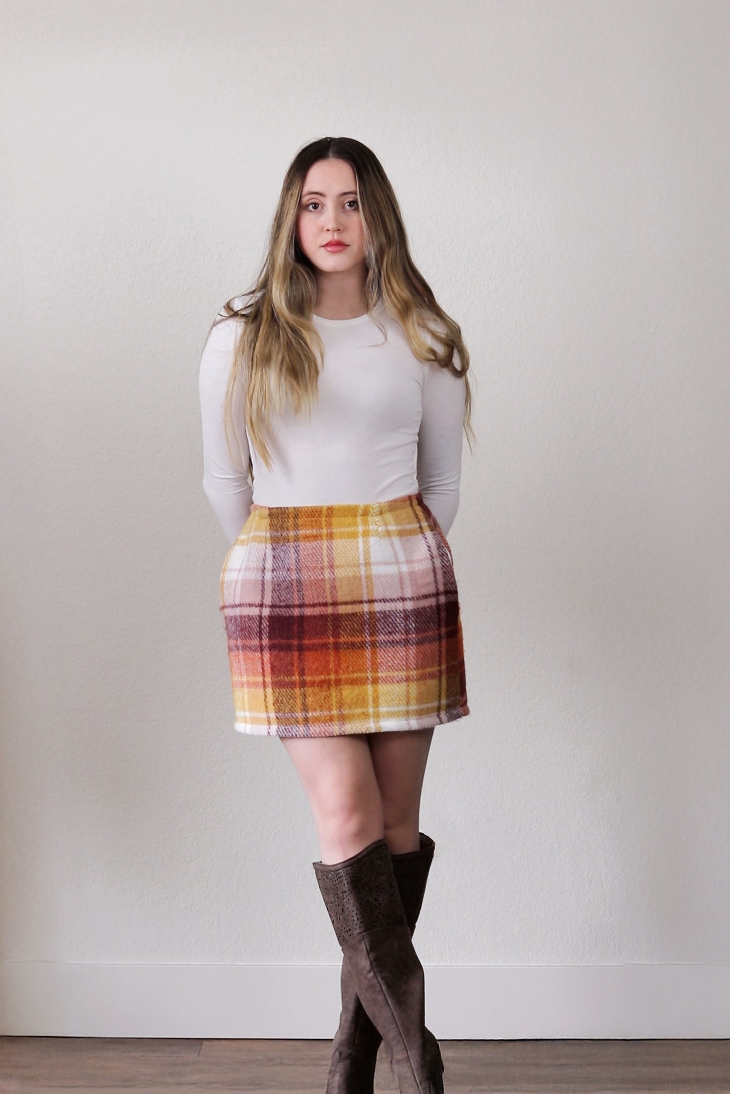 Sorbet Plaid Mini Skirt