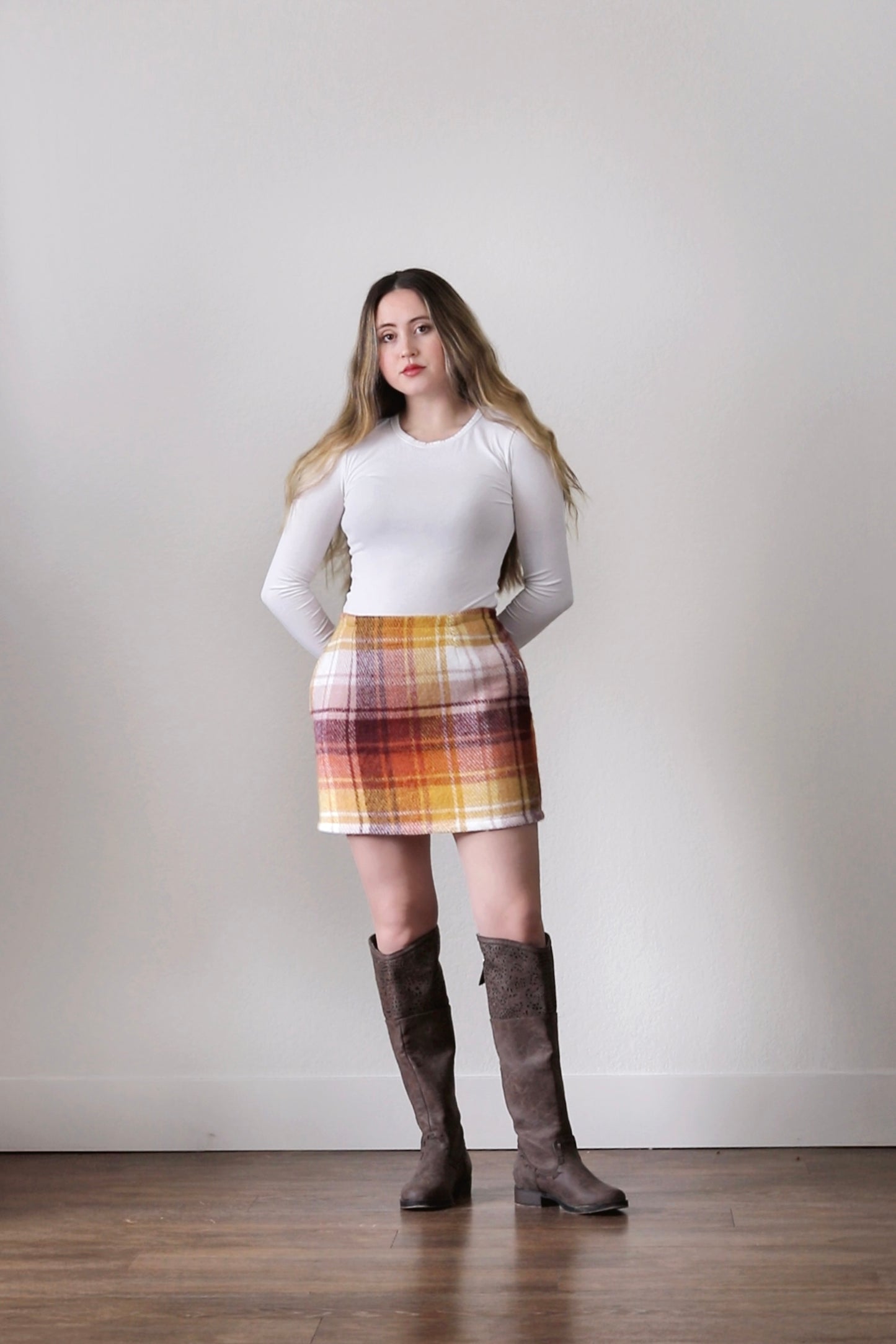 Sorbet Plaid Mini Skirt