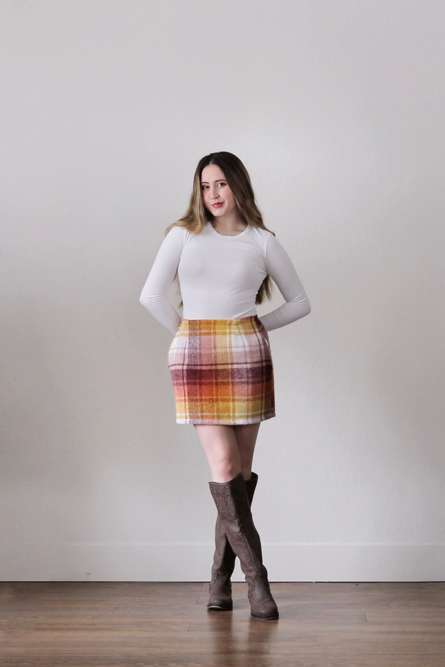 Sorbet Plaid Mini Skirt