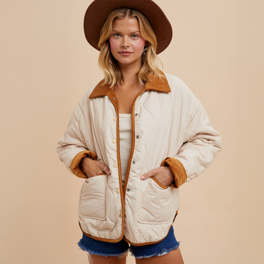 Double Take Quilted Jacket