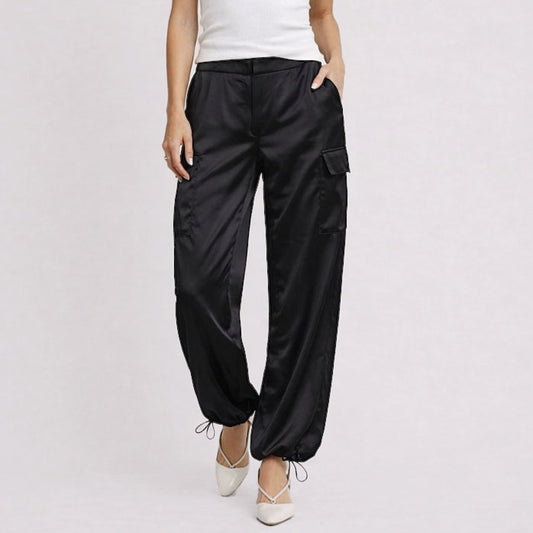Satin Cargo Pants