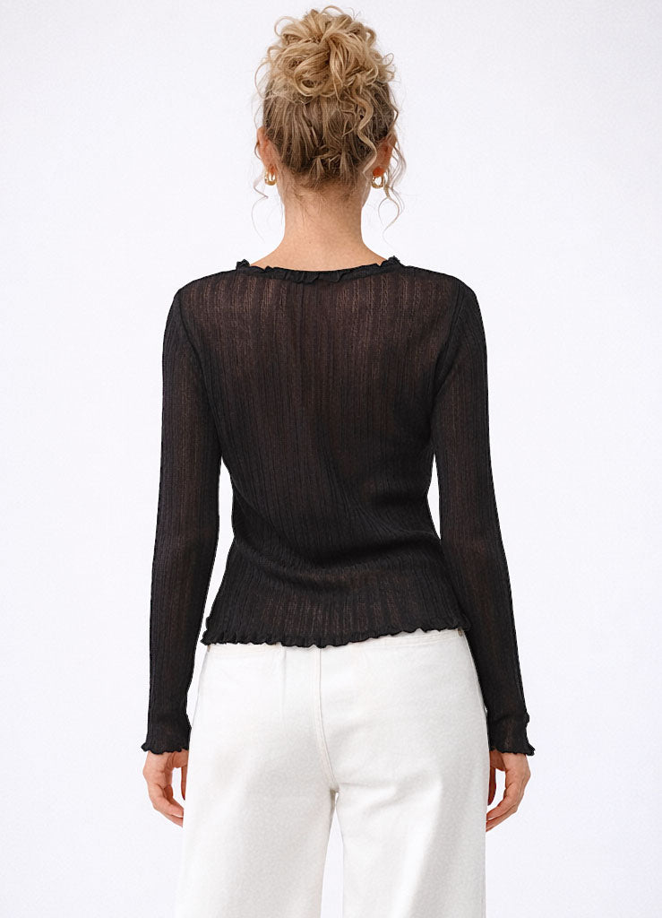 Lettuce Edge Sheer Cardigan – The Hyve Boutique