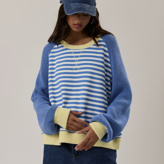Coastal Stripe Knit Pullover – PREORDER (Ships Early May)