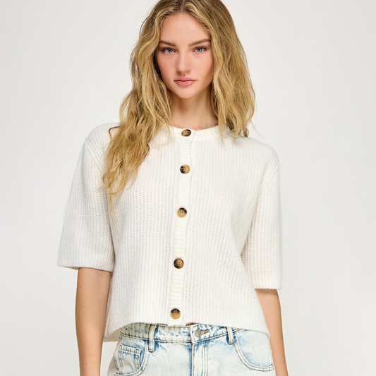 Easy Short Sleeve Cardigan